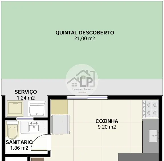 Imagem Casa de 2 quartos, 48m² no bairro Santa Rita, em Barra Mansa