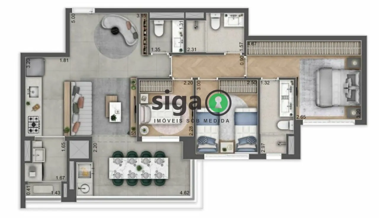 Imagem Apartamento a venda com 3 quartos no Brooklin São Paulo