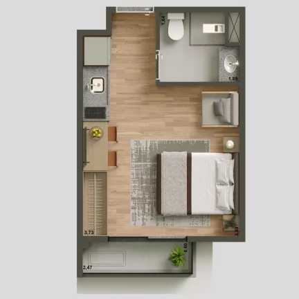 Imagem YEP ESTAÇÃO PINHEIROS - KALLAS - Studio de 28m², ótima localização, a 200m da estação Pinheiros!!