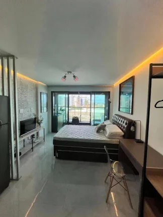 Imagem Studio reformado mobiliado com vista panorâmica para o mar varanda gourmet a venda em Armação
