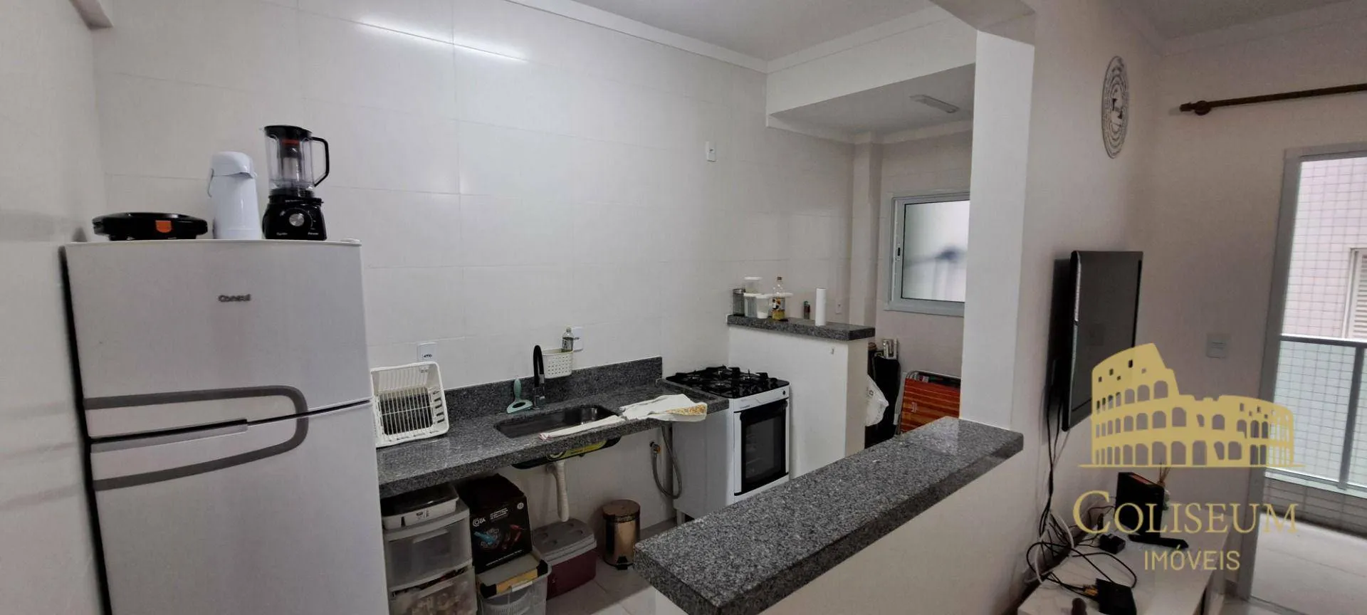 Imagem Apartamento com 1 dormitório à venda, 45 m² por R$ 385.000,00 - Canto do Forte - Praia Grande/SP