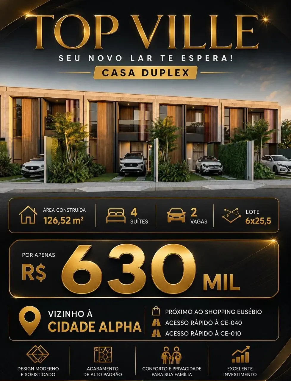 Imagem Casa com 3 Quartos à Venda, 100 m² em Coité - Eusébio