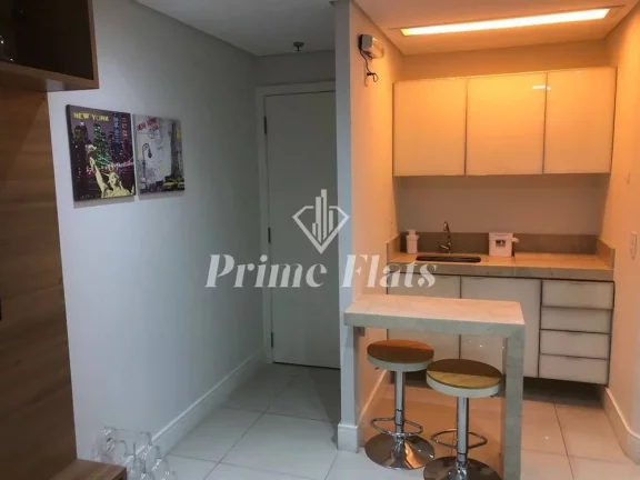 Imagem Flat disponível para locação no Transamérica Prime International Plaza no Jardim Paulista, com 45m², 1 dormitório e 1 vaga