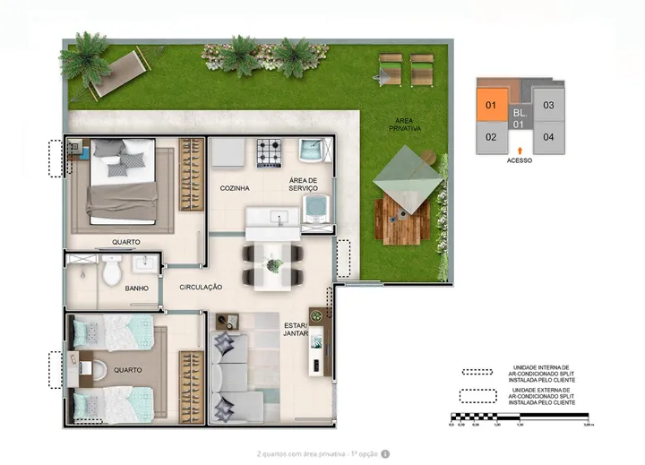 Imagem Apartamento com 2 Quartos à Venda, 39 m² em Planalto - Manaus
