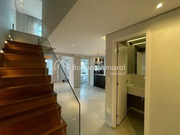 Imagem Apartamento duplex de 104mts no Cambuí, estilo loft, muito sofiticado.
Contem duas suítes, com per...