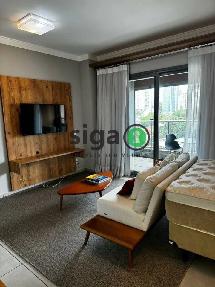 Imagem Apartamento no Brooklin com 41m², para Locação, 1 quarto1 vagas - São Paulo/SP