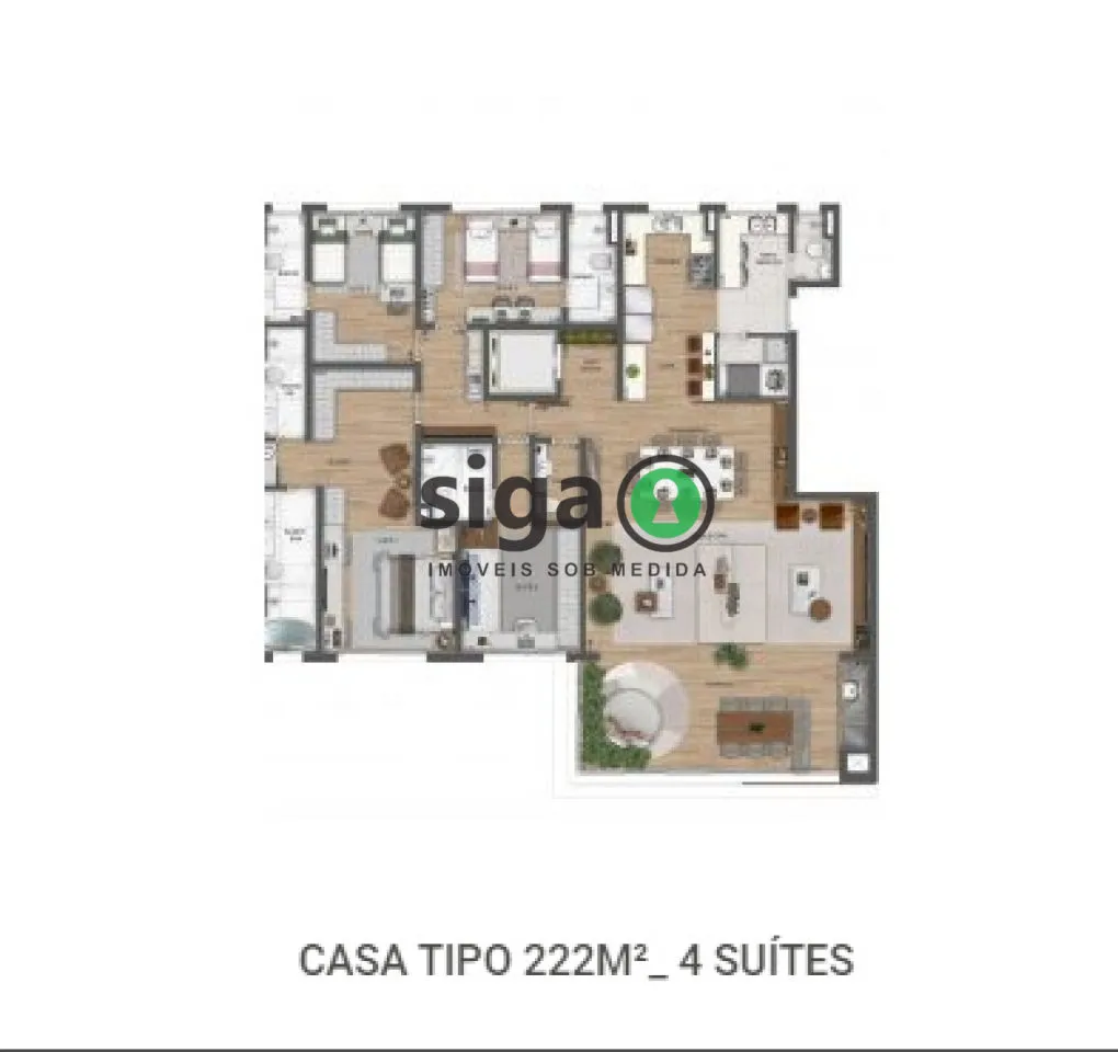 Imagem CASA CONDOMÍNIO CASA RAIZES 04 DORMS 04 SUÍTES
