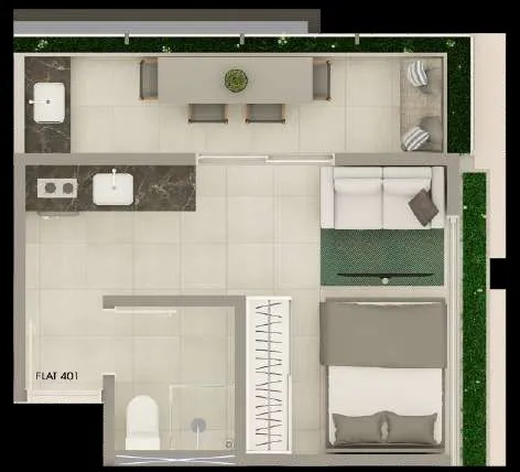 Imagem Flat para alugar, 26 m² por R$ 2.650,00/mês - Jardim Oceania - João Pessoa/PB