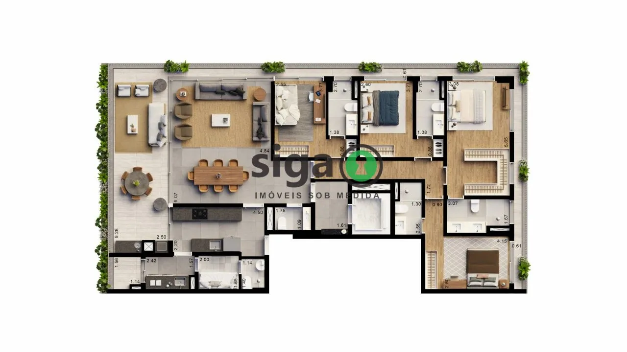 Imagem Apartamento à venta Alto de Pinheiros 4suítes-3 vagas- Beach Tenis