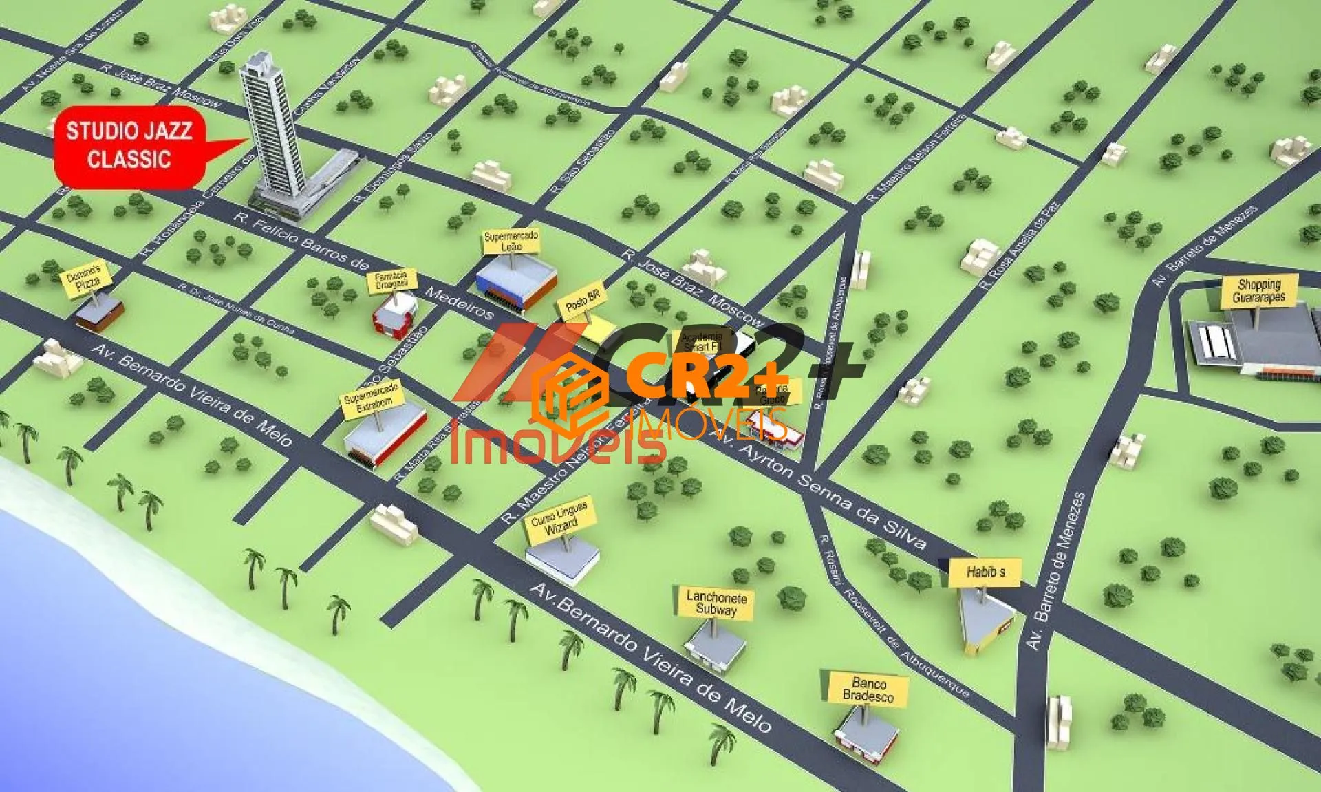 Imagem Flat a Venda de 34m² com 1 quarto 1 suíte em bairro Piedade em Jaboatão Dos Gua