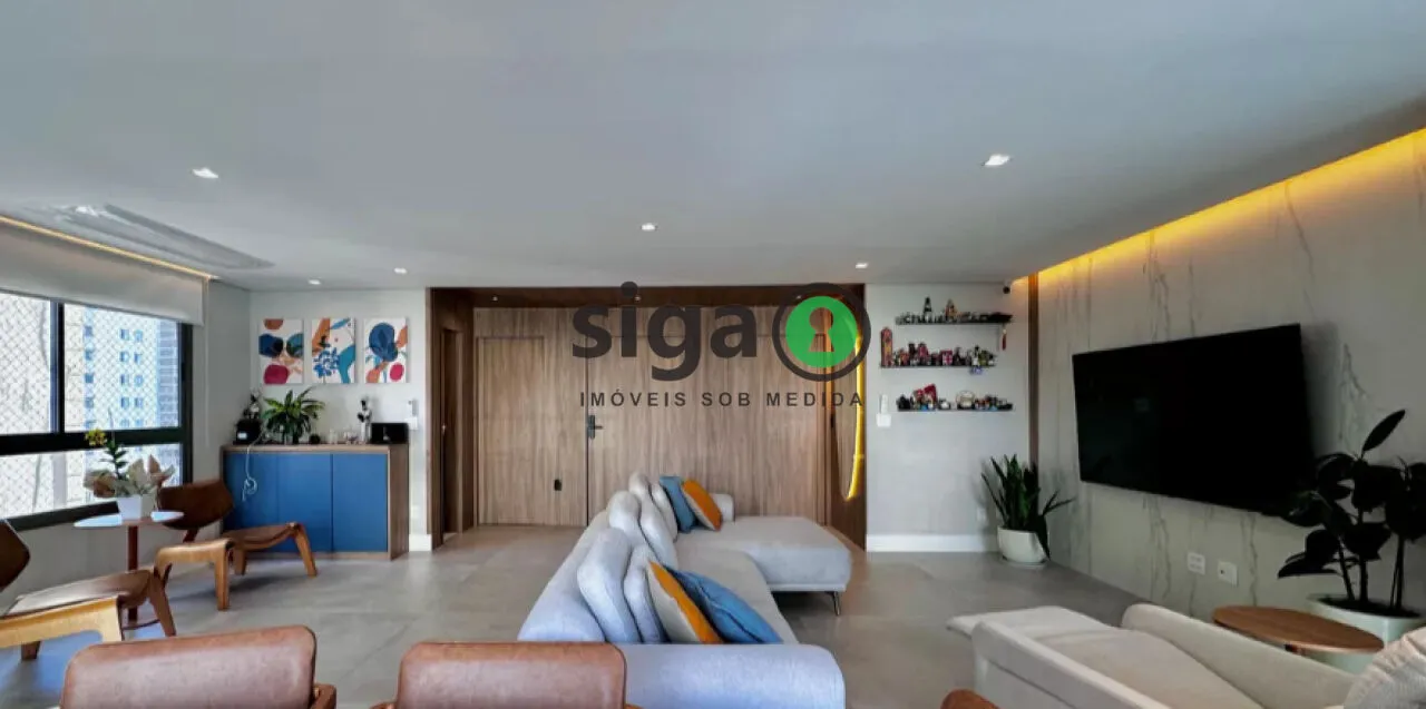 Imagem Apartamento de 141m2 à venda no Brooklin, com 03 suítes e 2 vagas