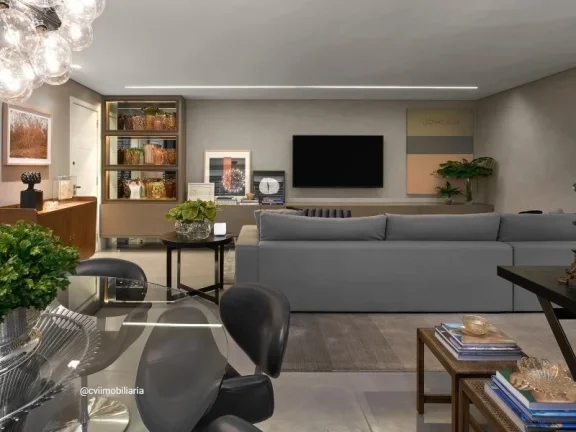Imagem Apartamento com área total de 91,45m². A planta original era de 3 quartos, convertido em um aparta...