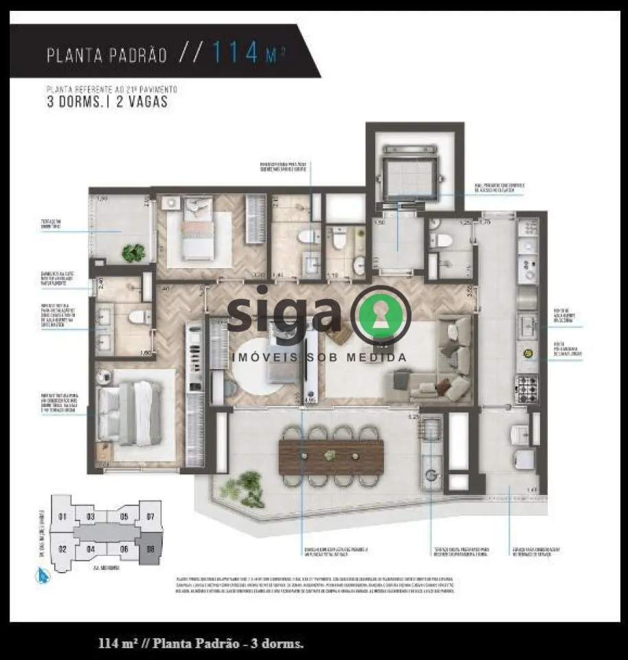 Imagem Apartamento a venda no Brooklin com 3 quartos
