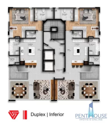 Imagem Apartamento Duplex para Venda em Balneário Camboriú, PIONEIROS, 4 dormitórios, 4 suítes, 4 banheiros, 3 vagas