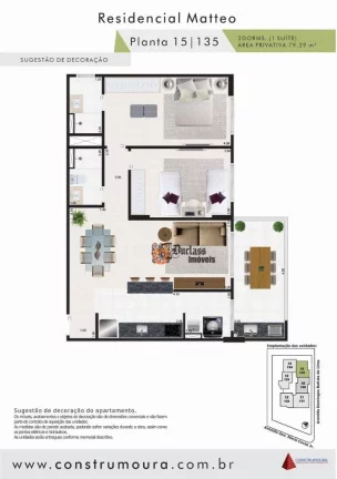 Imagem Apartamento com 2 dormitórios à venda, 79,29 m² por R$ 520.637 - Vila Atlântica - Mongaguá/SP