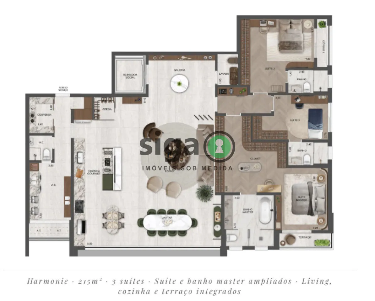 Imagem Apartamento para venda no Real Parque com 04 suítes, São Paulo - SP