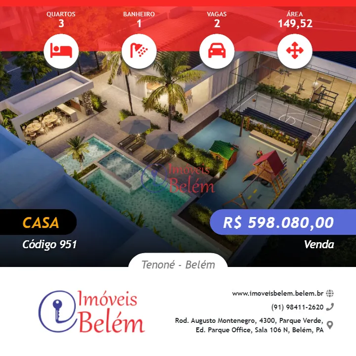 Imagem Imóveis Belém vende Mundi Rooftop casa em condomínio