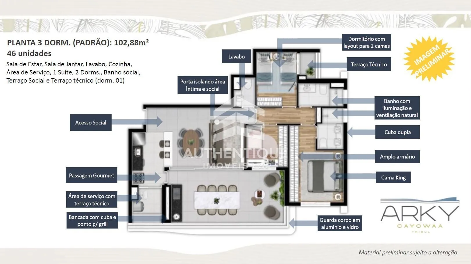 Imagem ARKY CAYOWAA PERDIZES - Apartamento à venda em São Paulo/SP