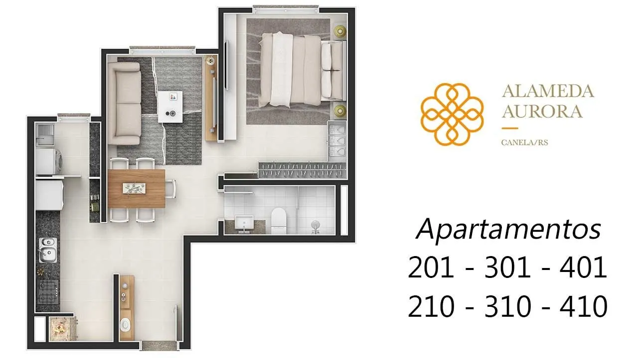 Imagem Apartamento à venda em Canela, Centro, com 2 quartos, 59.07m2