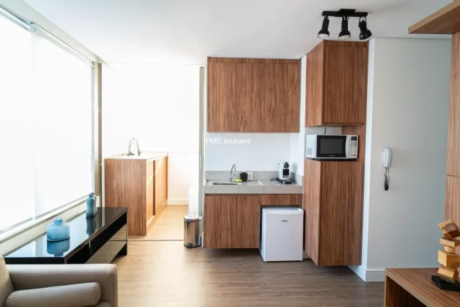 Apartamento para locação na Vila Nova Conceição: 1 quarto, 1 sala, 1 banheiro e 1 vaga de garagem!