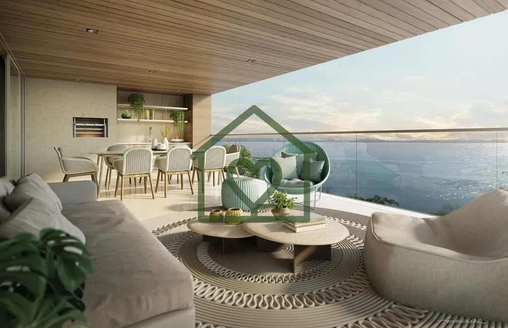 Imagem Andar alto! Apartamento com belíssima vista para o Guaíba de 127,33m² privativos com 3 suítes, a...