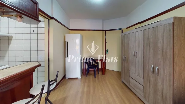 Imagem Flat disponível para locação no Champs Elysees, com 25m², 1 dormitório e 1 vaga