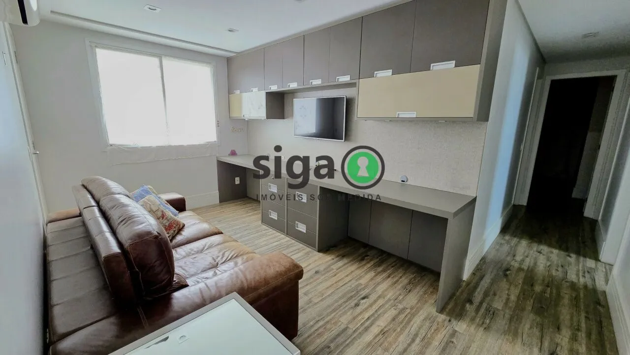 Imagem Apartamento alto padrão de 223 m2 para locação, mobiliado, com 4 quartos e 4 vagas na Vila Andrade
