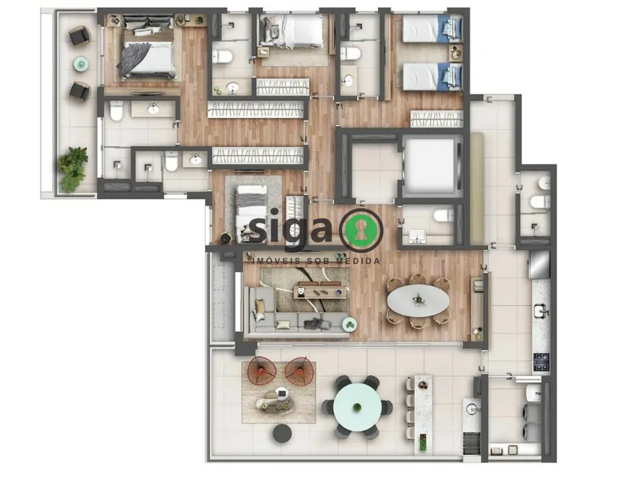 Imagem Apartamento para venda em Perdizes 4 suítes, São Paulo - SP