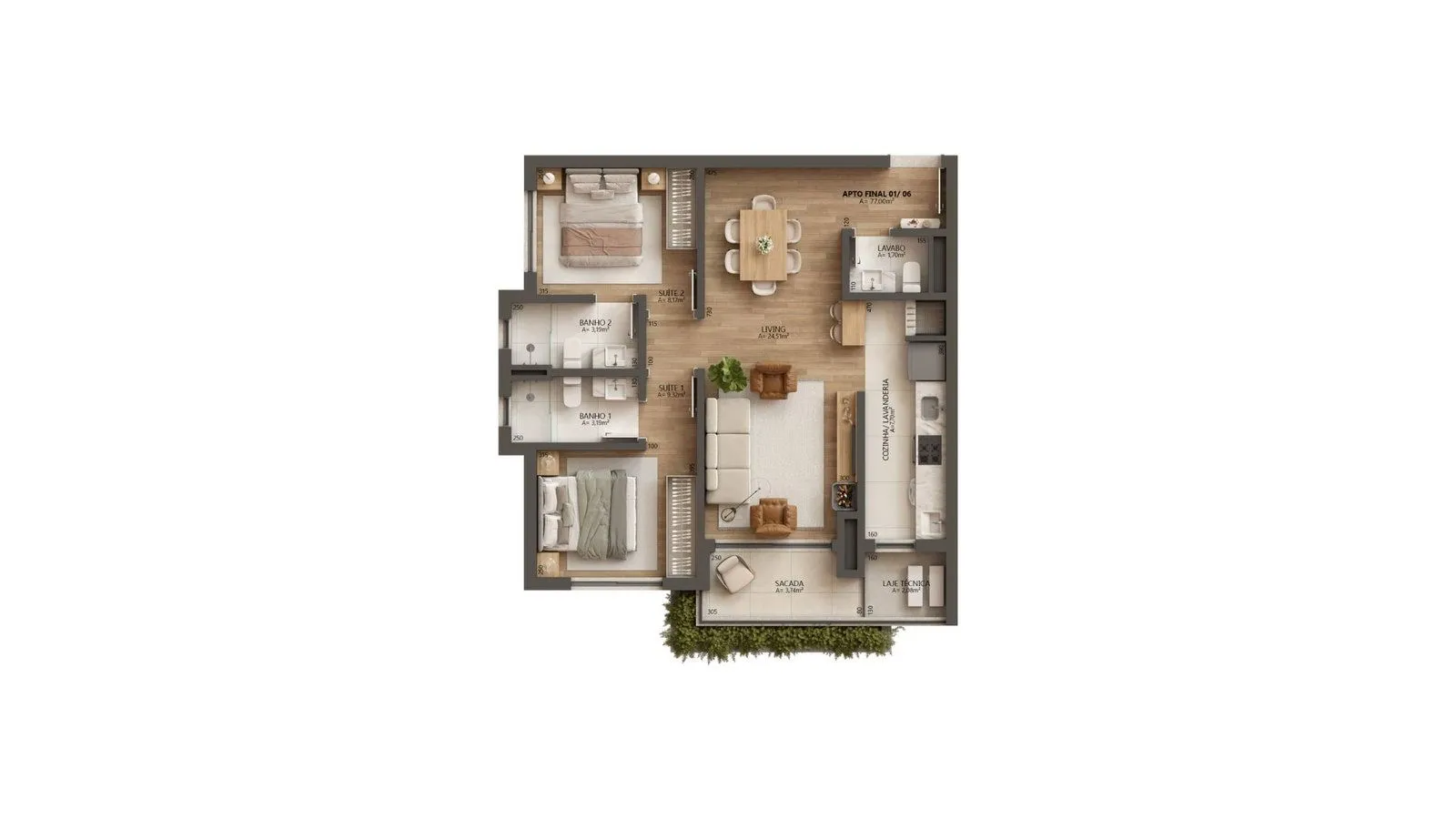 Imagem Apartamento à venda em Gramado, Bavaria, com 2 quartos, 77.77m2