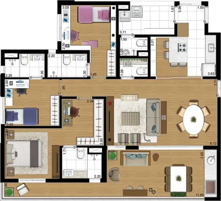 Imagem Apartamento com 3 Quartos à Venda, 130 m² em Vila Firmiano Pinto - São Paulo
