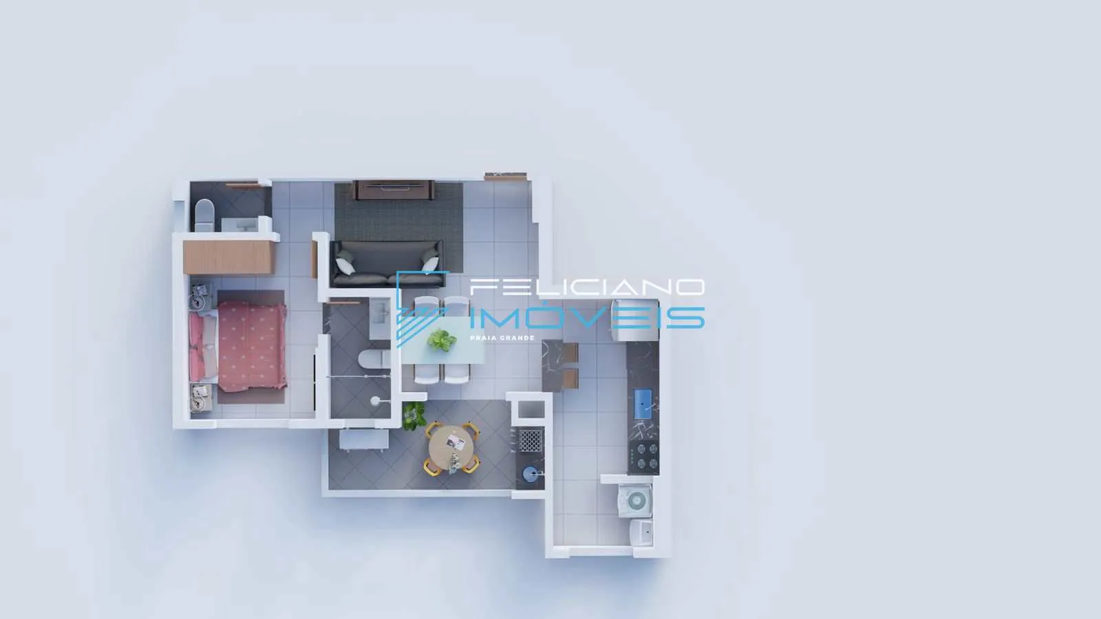 Imagem Apartamento com 1 quarto, Guilhermina, Praia Grande - R$ 417 mil, Cod: 5846