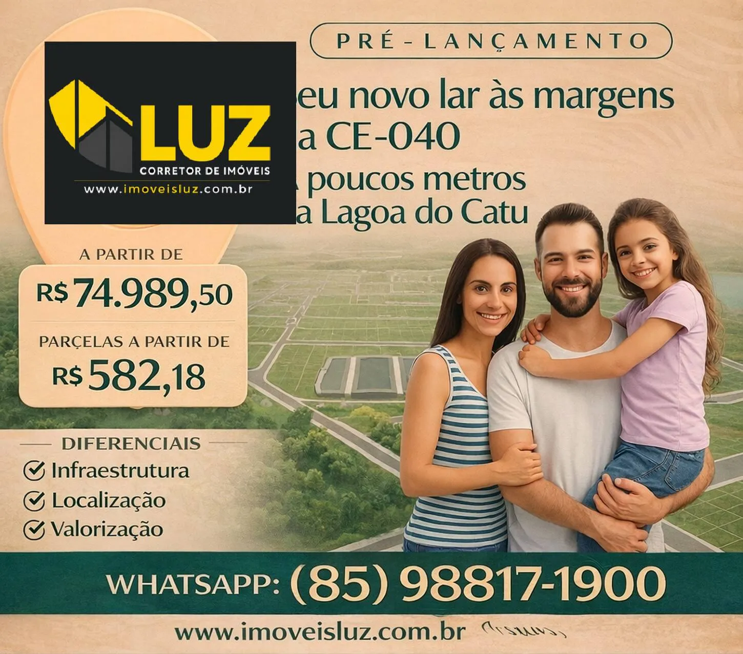 Imagem SAIA NA FRENTE LANÇAMENTO TOP VILLE CATU - AQUIRAZ