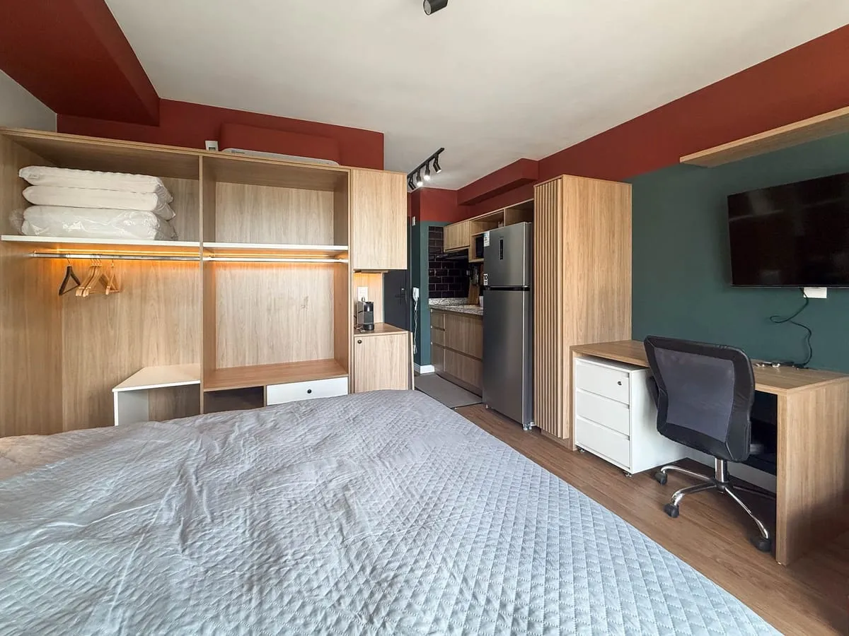 Foto do imóvel Apartamento com 1 Quarto para alugar, 26m² - Vila Cordeiro em Rua Godoi Colaço, 575 - Vila Cordeiro, São Paulo - SP