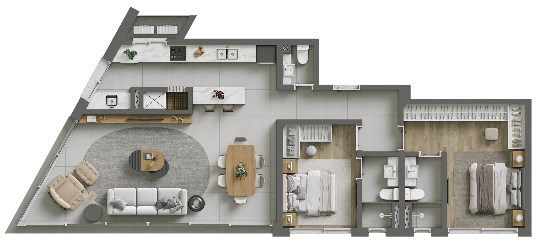 Imagem Apartamento 2 quartos sendo 2 suítes para venda no bairro Centro em Torres