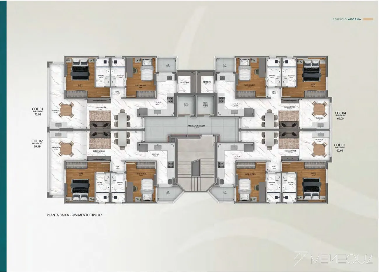 Imagem Apoena - Empreendimento de 2 quartos na Bacutia, Enseada Azul