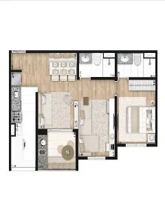 Imagem Apartamento de 3 quartos com suíte e 2 vagas no Condomínio Edifício Botanic Saúde - São Paulo-SP