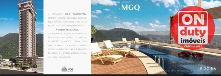 Imagem OBRAS AVANÇADAS Apartamento com 2 dormitórios à venda, 74 m² a partir R$ 548.000 -- Santo