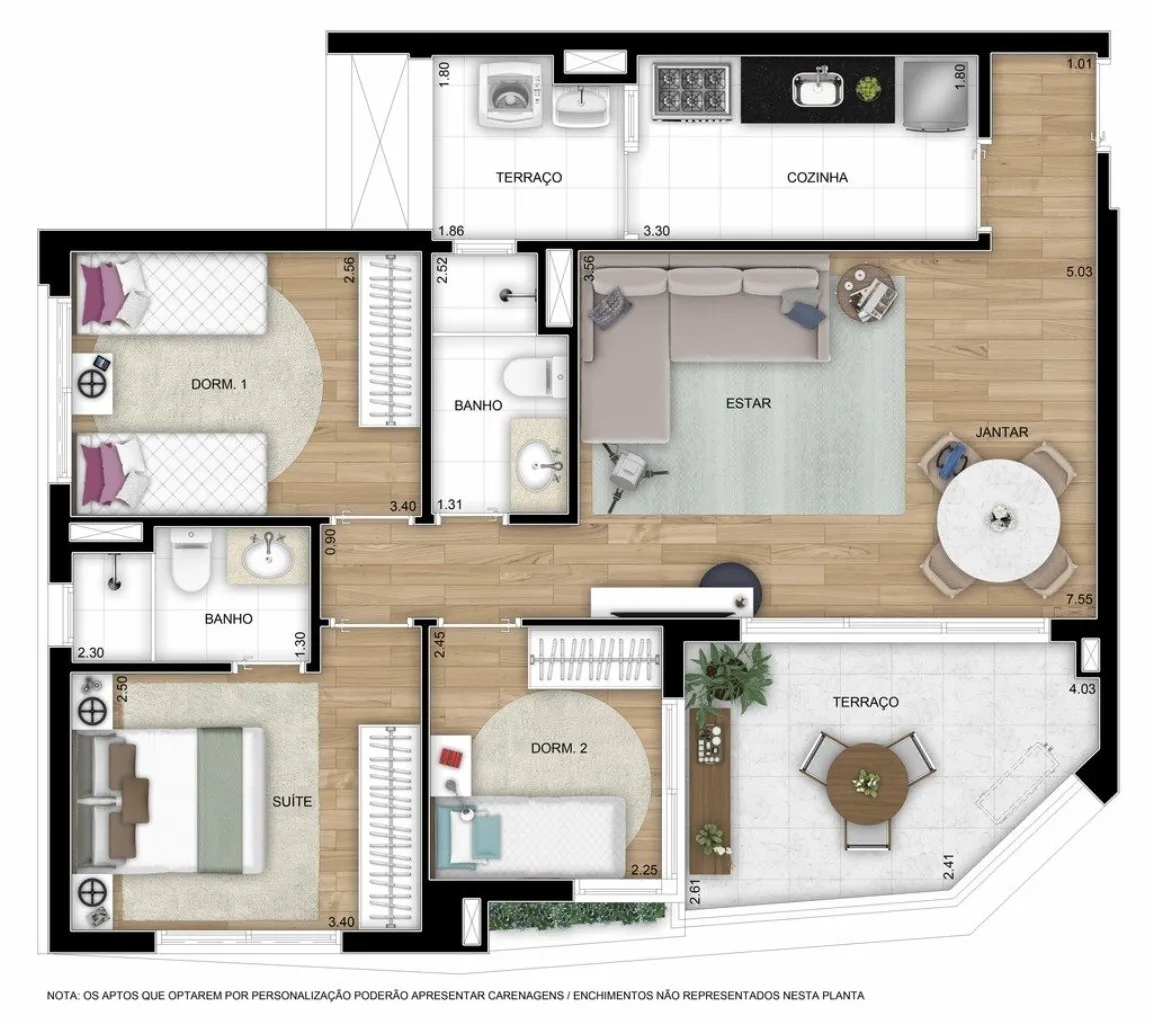 Imagem Condomínio Tangran Conceição, apartamento com 3 quartos a venda em Conceição São Paulo SP