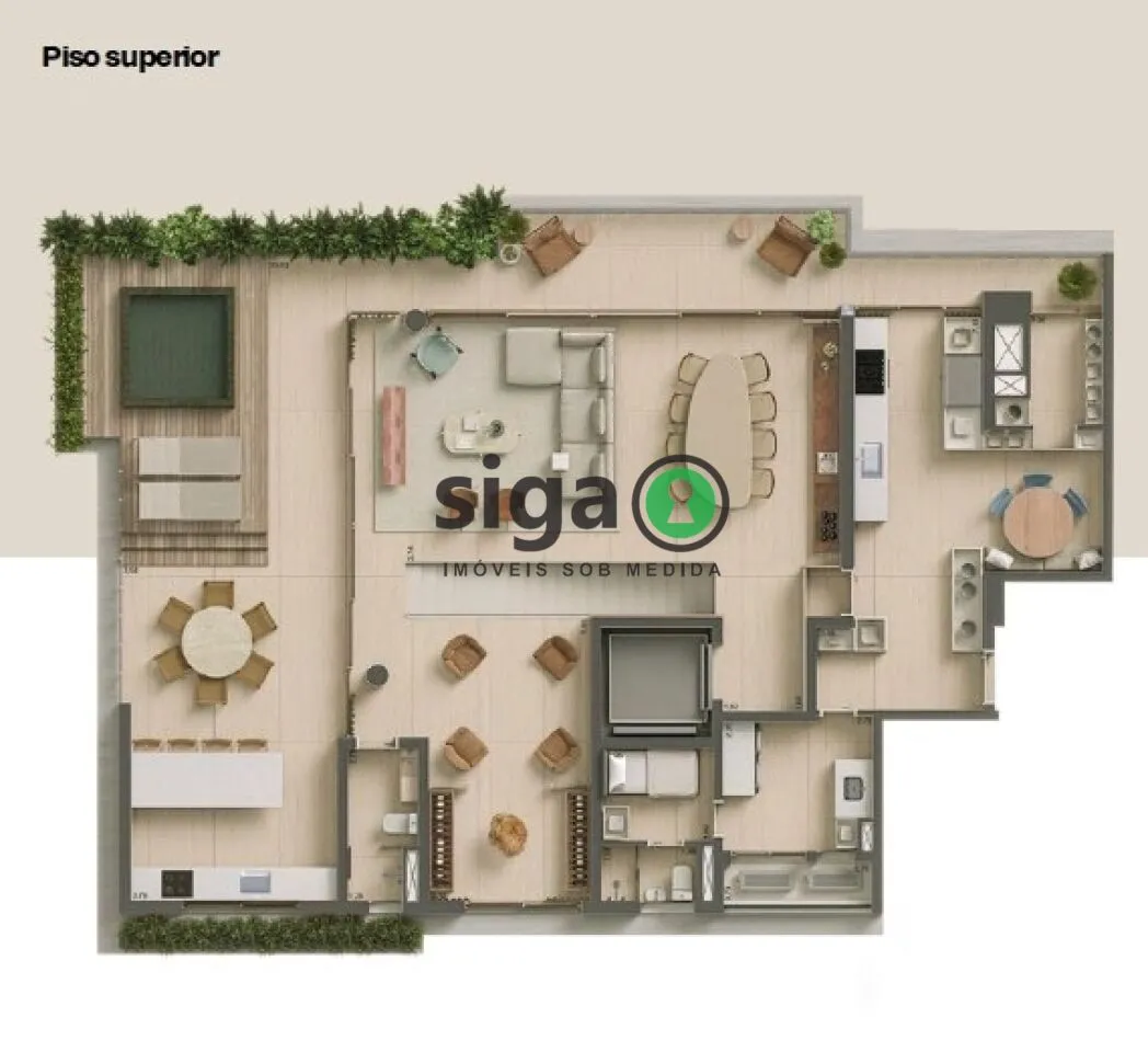 Imagem Cobertura Duplex à venda no Itaim de 425 m² com 4 Suítes e 5 Vagas - São Paulo