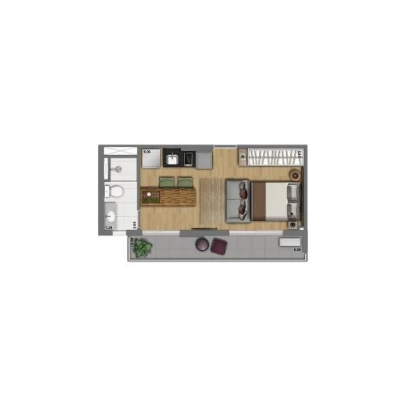 Imagem apartamento 1 dormitório em São Paulo, Citizen Paulista Residencial São Paulo, apartamento 1 quarto em São Paulo SP, comprar apartamento 1 dormitório
