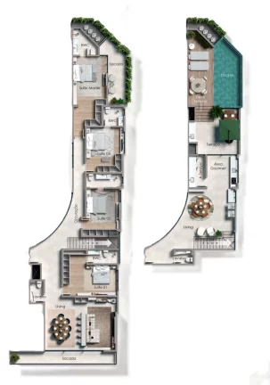 Imagem Jardins Palace Residence - Breve Lançamento - Apartamento à venda no bairro Cabeçudas - Itajaí/SC