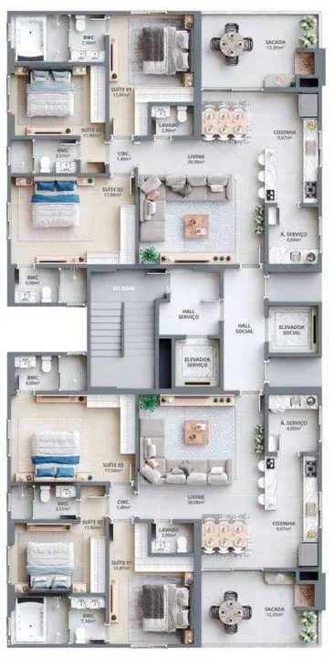 Imagem Apartamento para Venda em Itapema, meia praia, 3 dormitórios, 3 suítes, 4 banheiros, 2 vagas