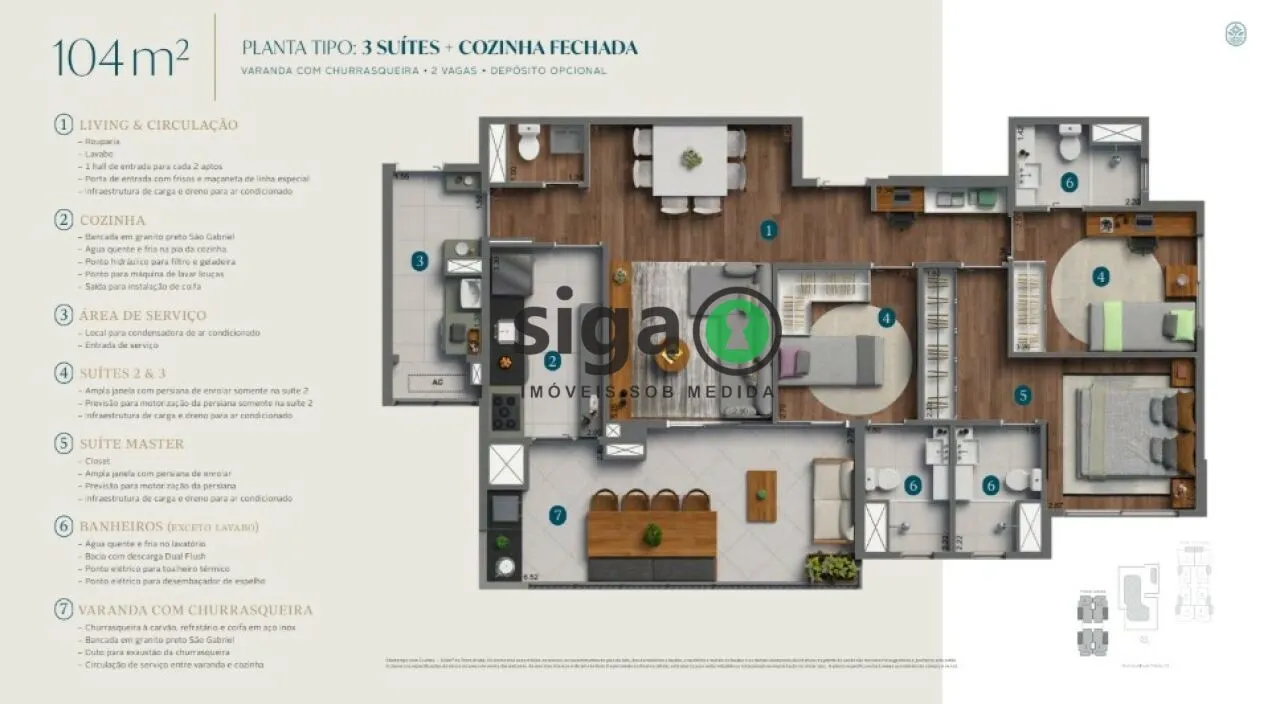 Imagem Apartamento para venda na Vila Andrade 03 suítes, São Paulo - SP