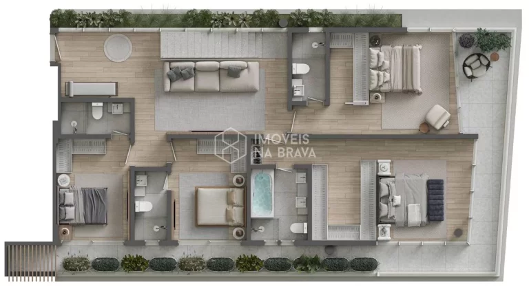 Imagem COBERTURA TRIPLEX A VENDA - FRENTE MAR - SENSE PRAIA BRAVA - 4 SUITES E 4 VAGAS -ITAJAI/SC