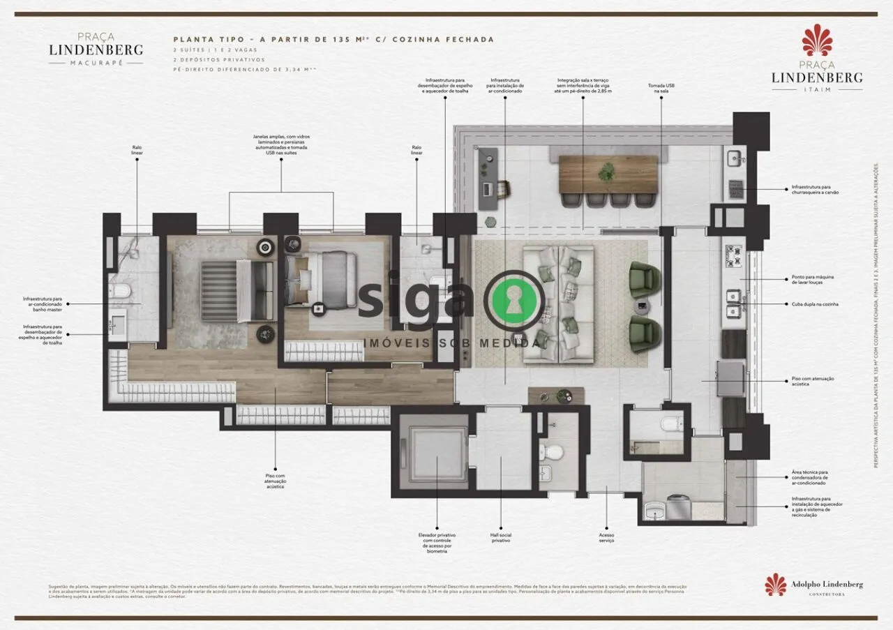 Imagem Apartamento a venda na Vila Nova Conceição com 2 quartos - 2 suítes