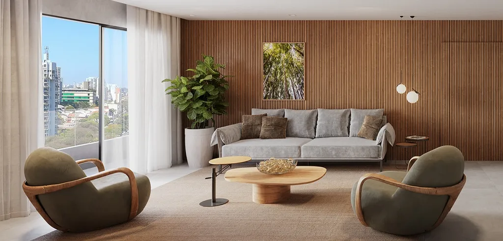 Imagem Apartamentos de 2 dormitórios e 1 suíte com 87 a 104m² privativos com lazer no térro e no roofto...