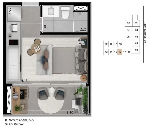 Imagem PATTEO KLABIN - HELBOR - Studio de 28m², pronto para morar, na melhor localização da Chácara Klabin!