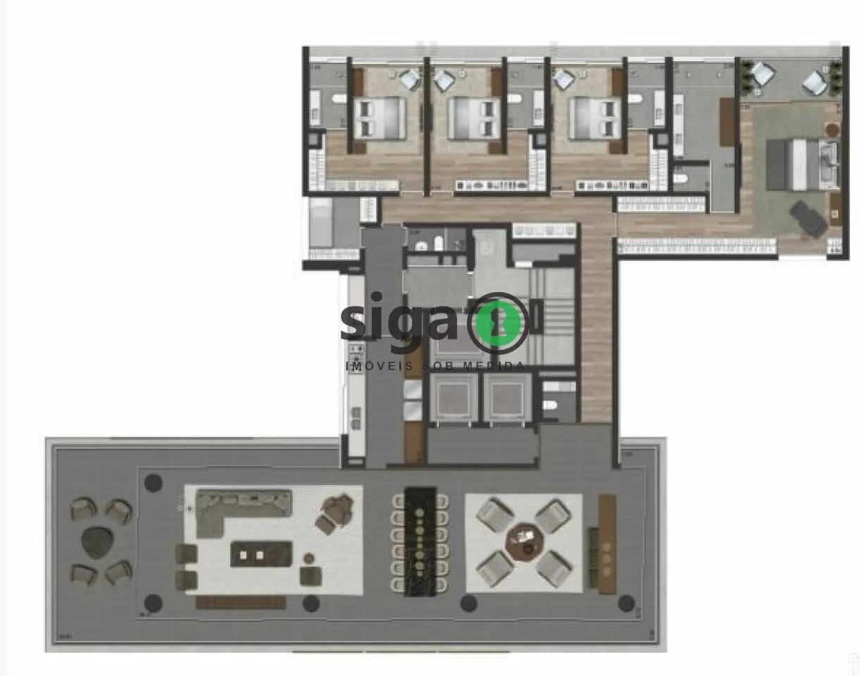 Imagem Apartamento à venda nos Jardim com 4 Suítes e 5 Vagas - São Paulo