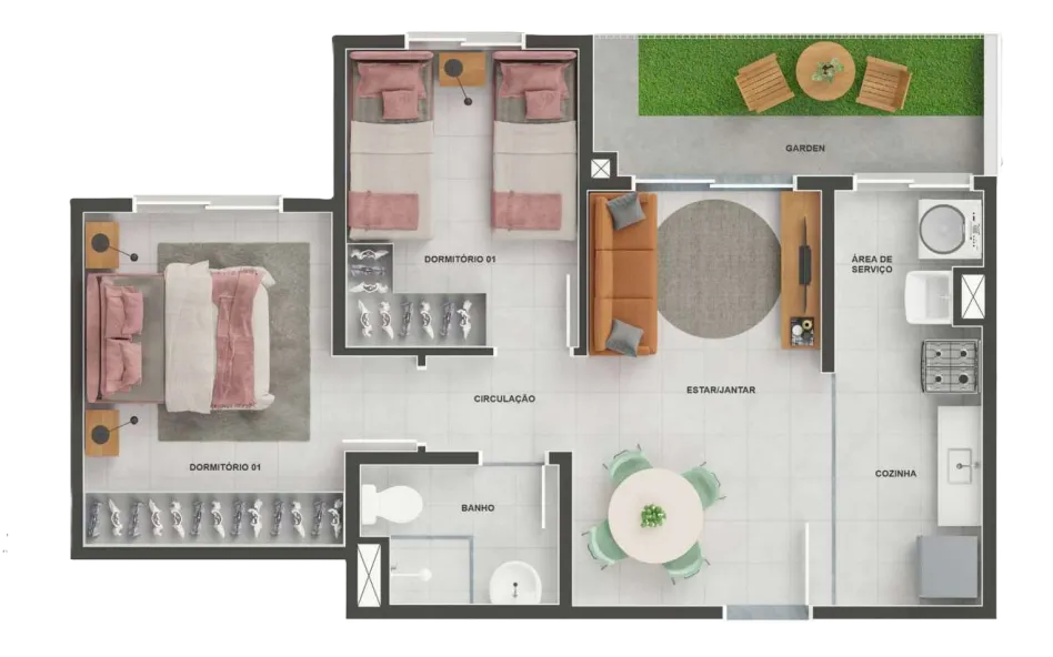 Imagem Apartamento à venda no bairro Residencial Porto Seguro - Goiânia/GO
