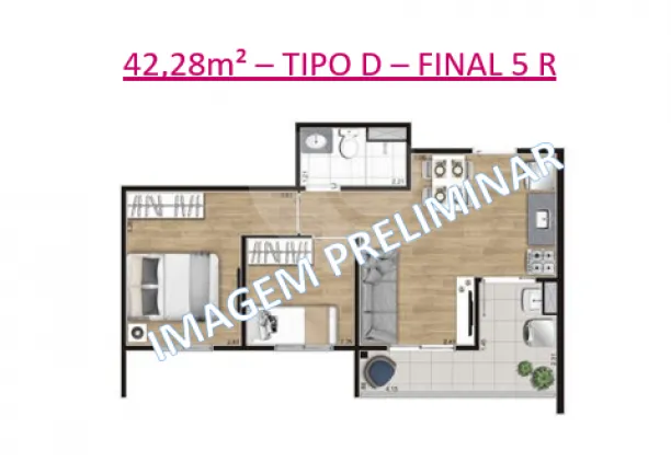 Imagem Apartamento com 2 Quartos à Venda, 42 m² em Belenzinho - São Paulo